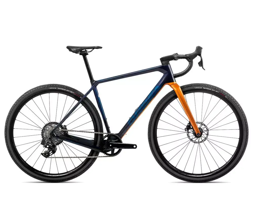 Gravel Bike Orbea TERRA M31e TEAM 1X 2022 Blue Carbon-Leo Orange (Gloss)