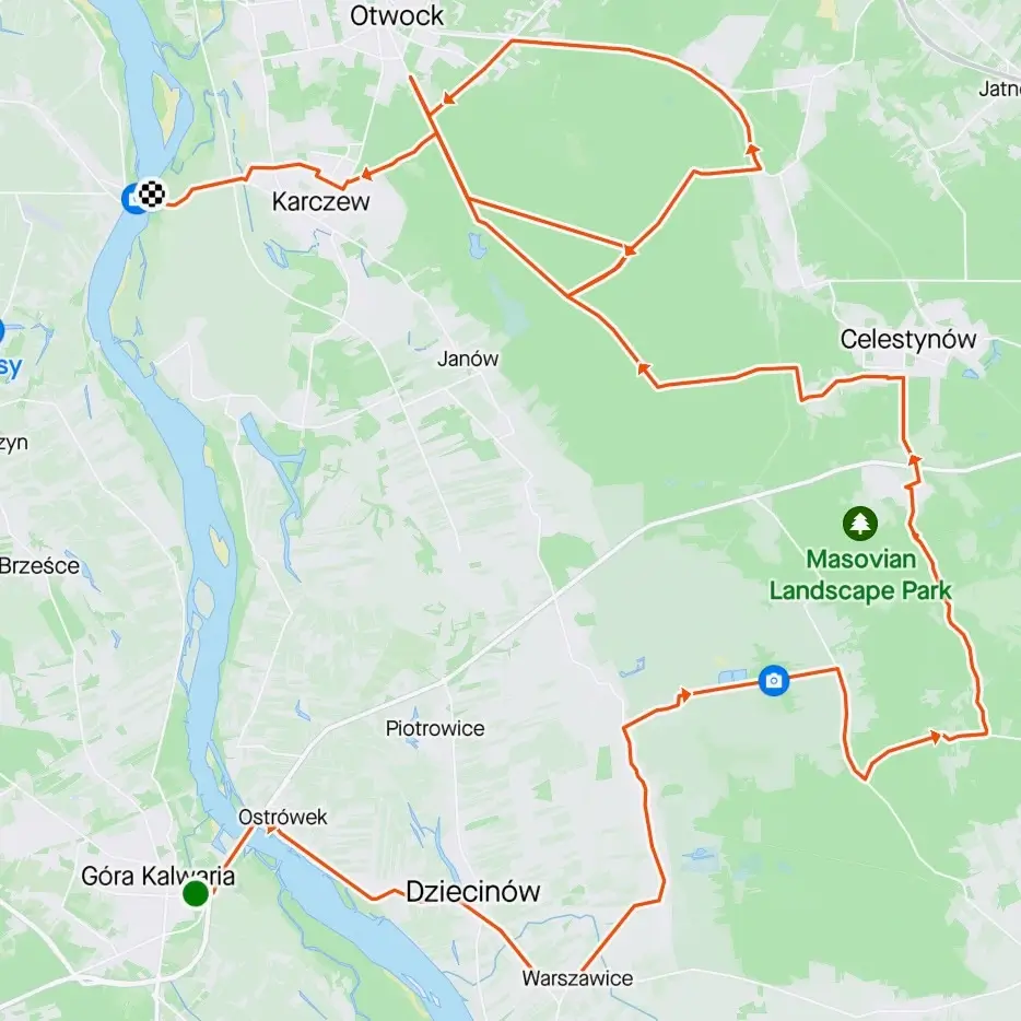 [GRAVEL] Góra Kalwaria –> Mazowiecki Park Krajobrazowy –> Karczew –> Gassy | Trasa rowerowa gravelowa